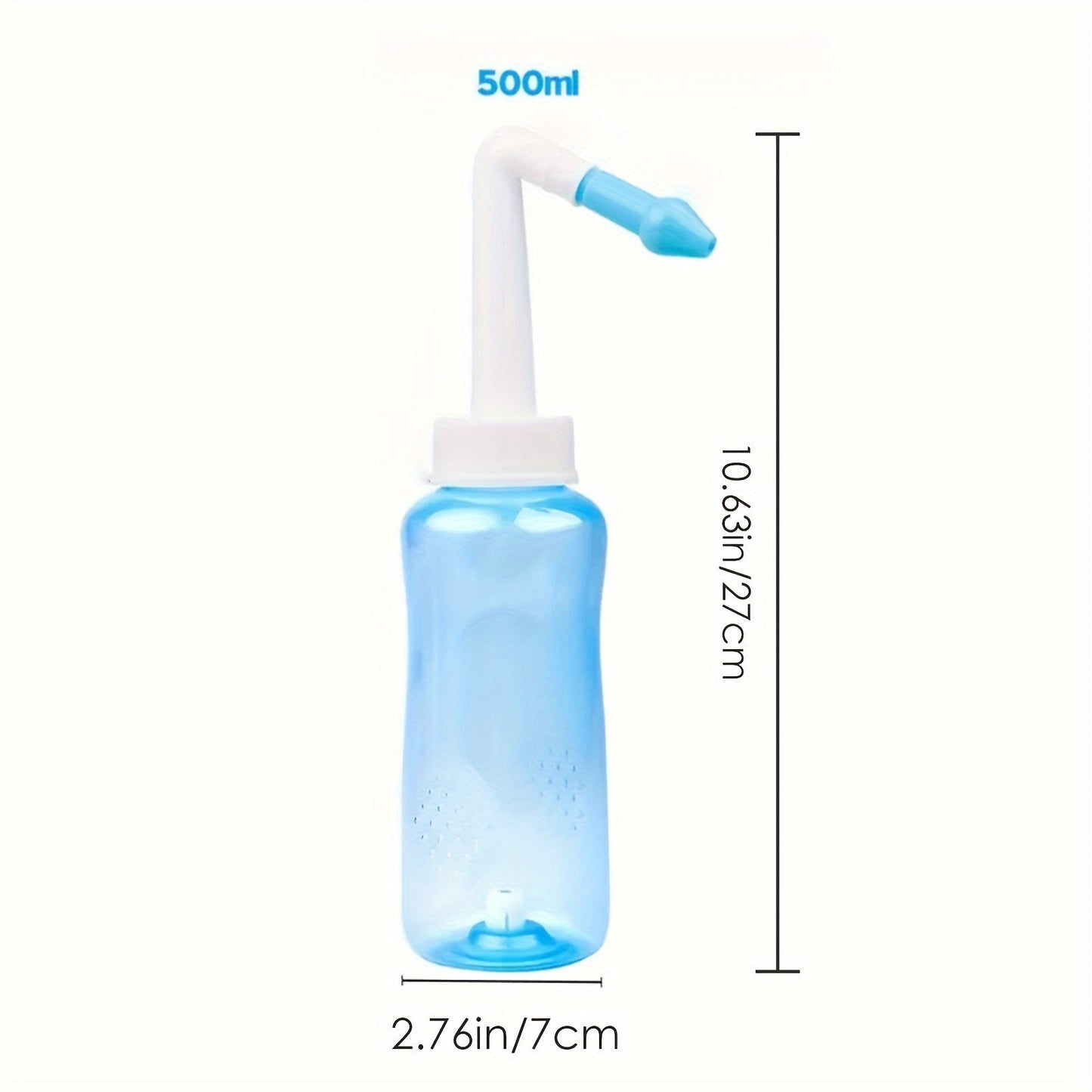 Set of nasal wash bottles that are BPA-free - Comes in 300/500ml sizes, perfect for sinus relief, allergies, and cold care - Great for adults and essential for home cleaning.