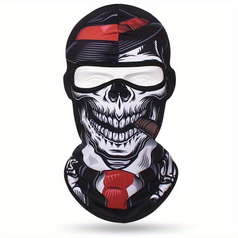 Full Face 3D Anime Skull Balaclava Ski Mask for Hip Hop Style, Suitable for both Men and Women, Perfect for Cycling, Motorcycle Riding, Skiing and Outdoor Sports