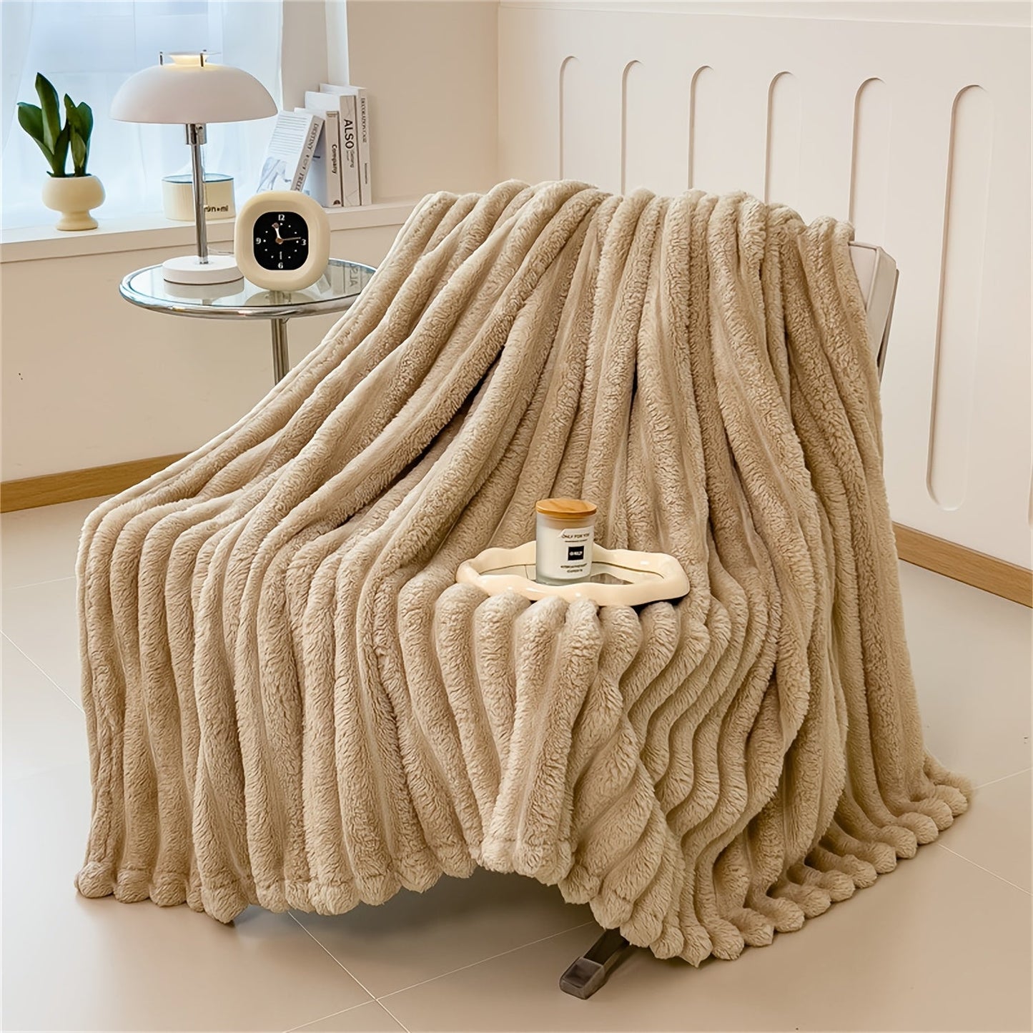 Indulge in the luxury of a Soft Plush Faux Rabbit Blanket - Cozy, Warm, and Stylish for Home, Work, or On the Go - Perfect Gift for Any Occasion