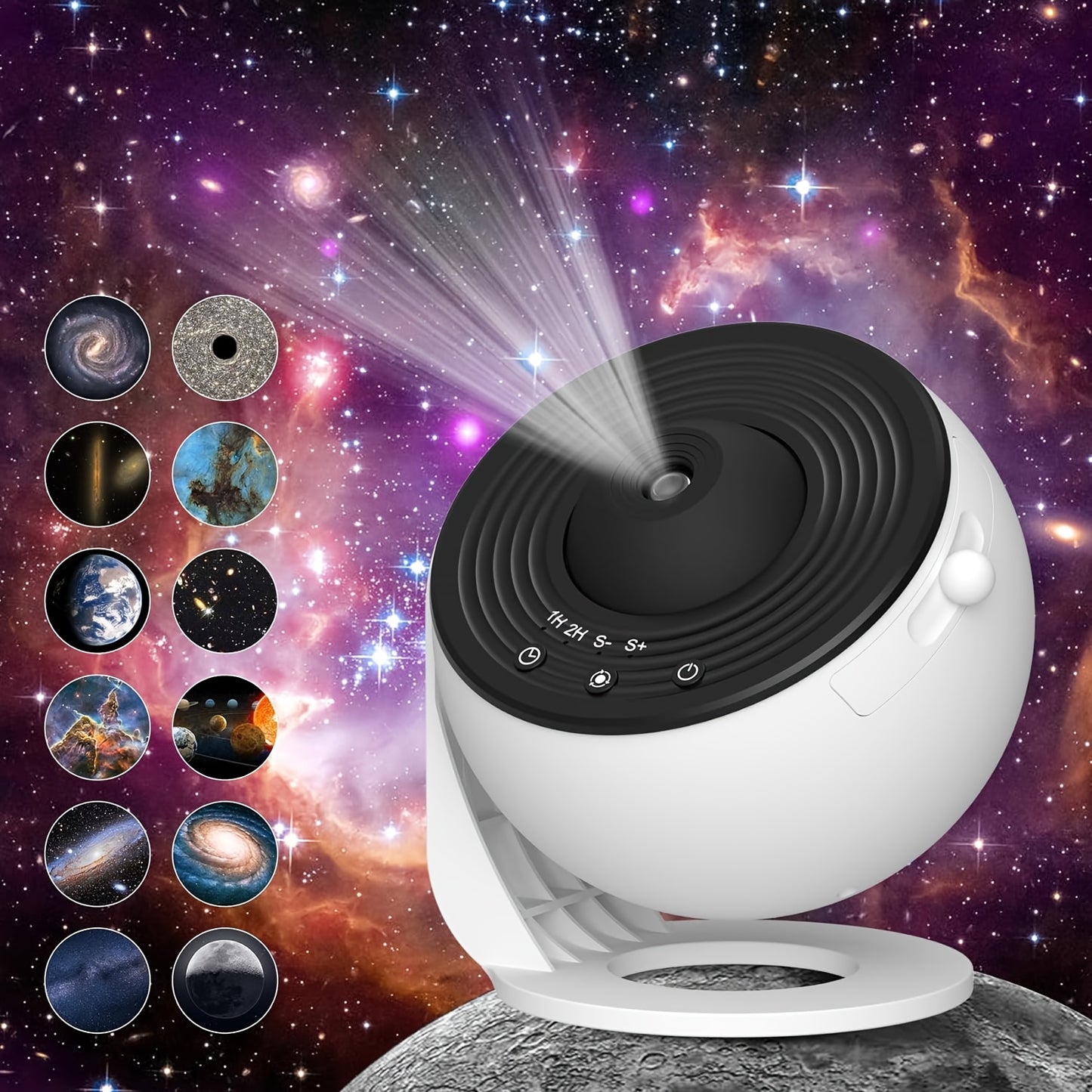 Projection lamp for creating galaxy night light in any room, perfect for game rooms, home theaters, and room decoration.