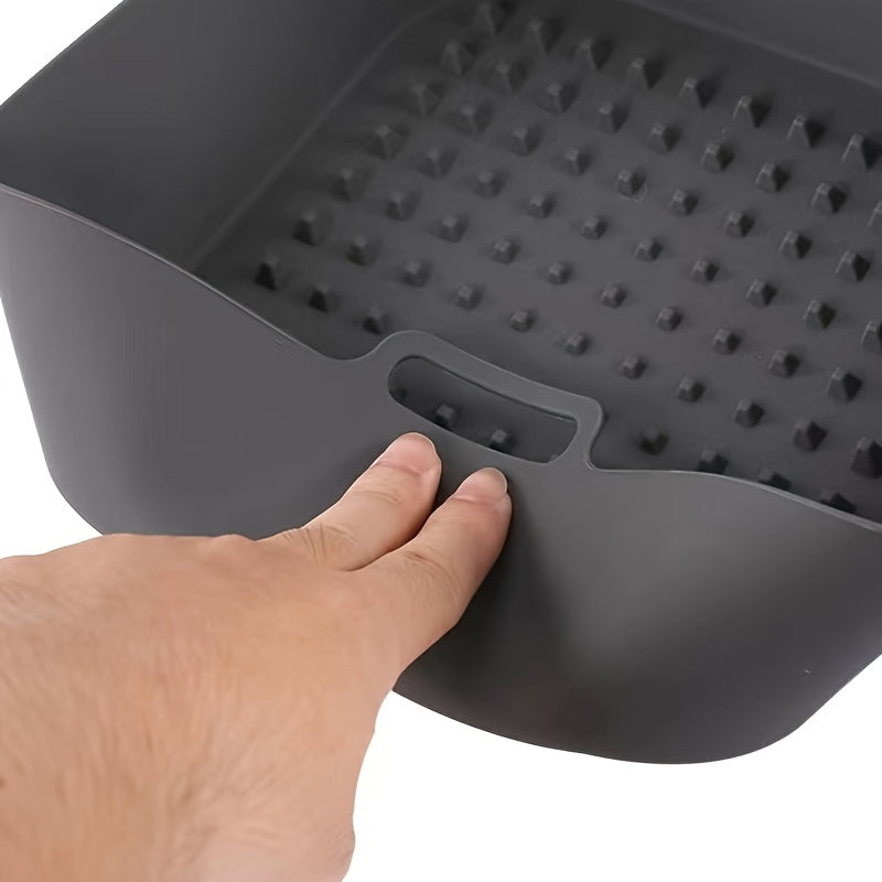 Silicone Air Fryer Baking Tray: A Heat-Resistant, Food-Safe Design for Air Frying and Baking - Non-Stick Bakeware Accessory for Healthy Cooking