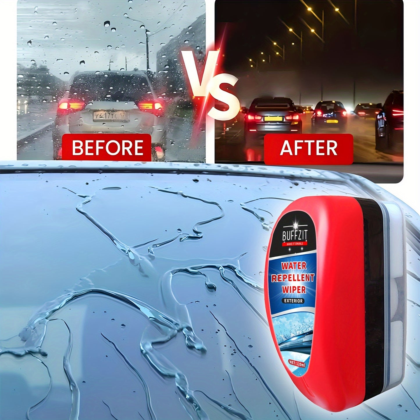 Water repellent coating spray for car windows and windshield - 4oz/120ml