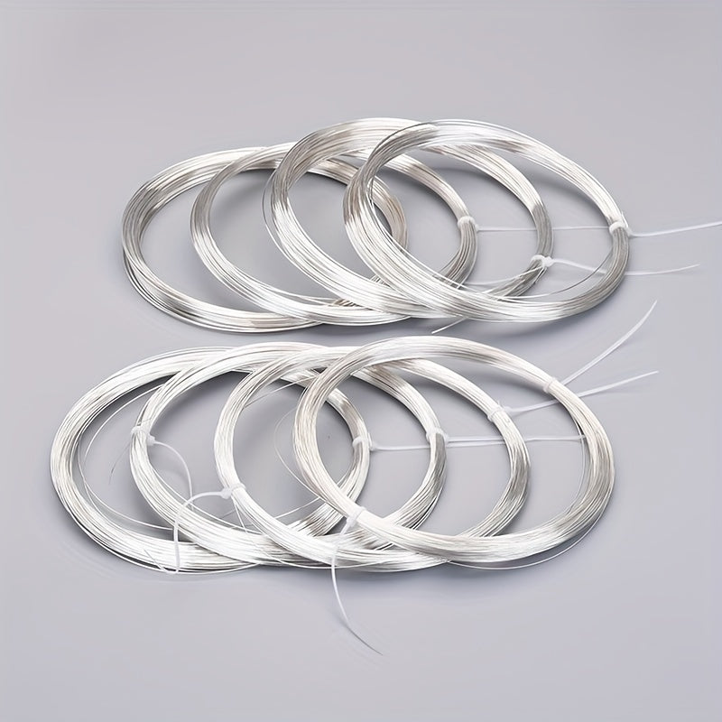 1 meter of 39.37 inch 925 Silver 0.3mm Silver Wire for creating DIY bracelets and necklaces.