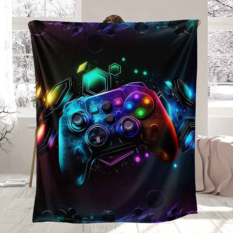 Stay cozy and comfortable with our Ultra-Soft Flannel Game Controller Throw Blanket. This lightweight and warm blanket is perfect for using on the couch, bed, at the office, or while traveling. A versatile all-season gift that anyone will love.