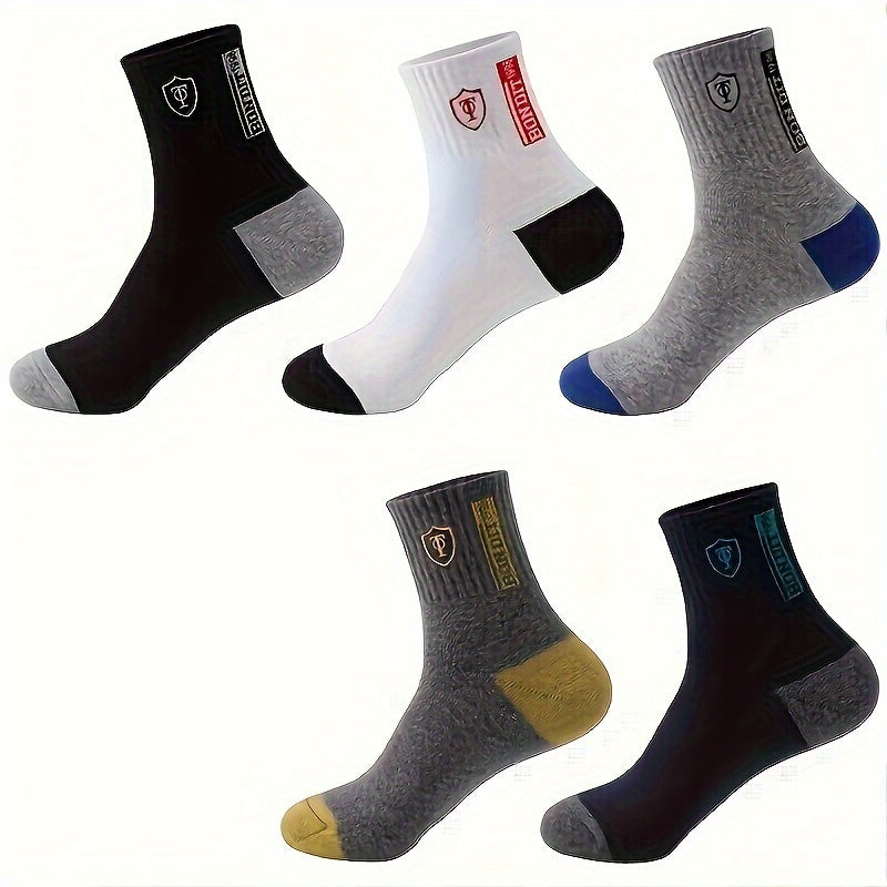 Men's 5-pack Sailor socks, breathable and comfortable for winter and fall. Hand wash only.