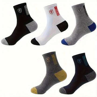 Men's 5-pack Sailor socks, breathable and comfortable for winter and fall. Hand wash only.