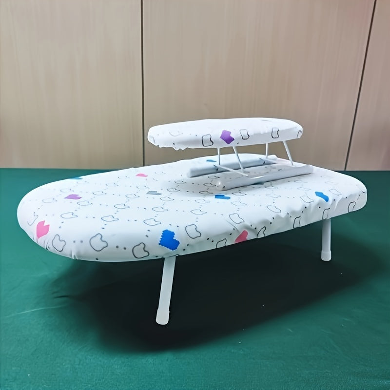 The Mini Desktop Ironing Board is small and stylish, perfect for easy storage and portability. It includes a small ironing sleeve for effortlessly ironing sleeves.