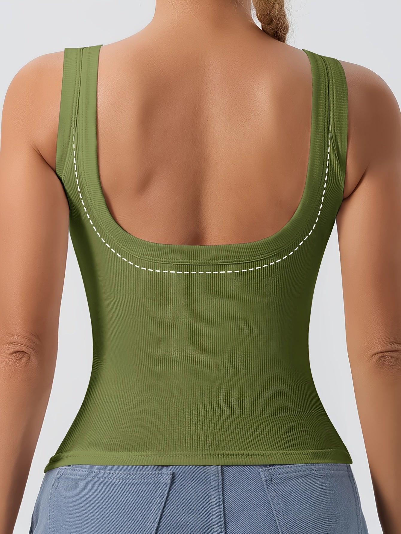 Large U Beauty Back Vest for women with targeted development, removable chest pad, slimming solid color design, suitable for both inner and outer wear.