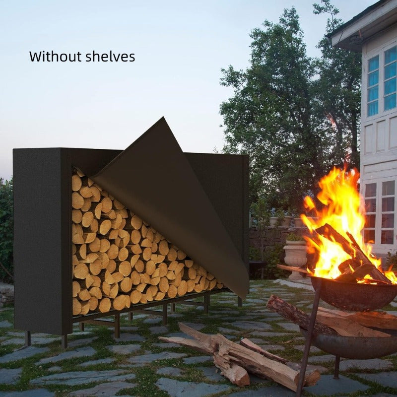 Protect your firewood with the 1pc DuraGuard Waterproof Firewood Cover featuring a lid and tote bag. Made of UV, snow, and wind resistant polyvinyl chloride, this outdoor firewood protector is perfect for fireplaces, fire pits, and wood pile storage