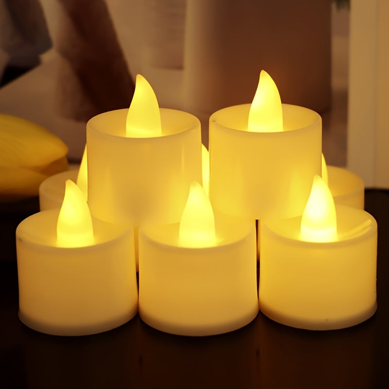 24 Flameless Tea Lights: Battery-Operated Candles for Home Decor & Gifts