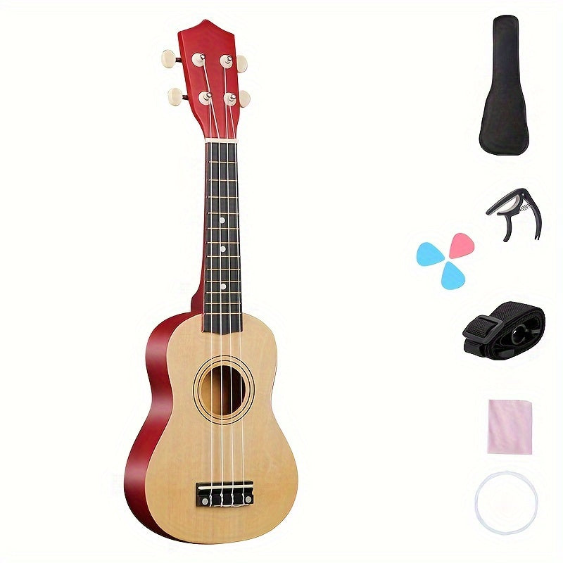 53.34 cm Soprano Wood Ukulele with accessories and Eid Al-Adha greetings