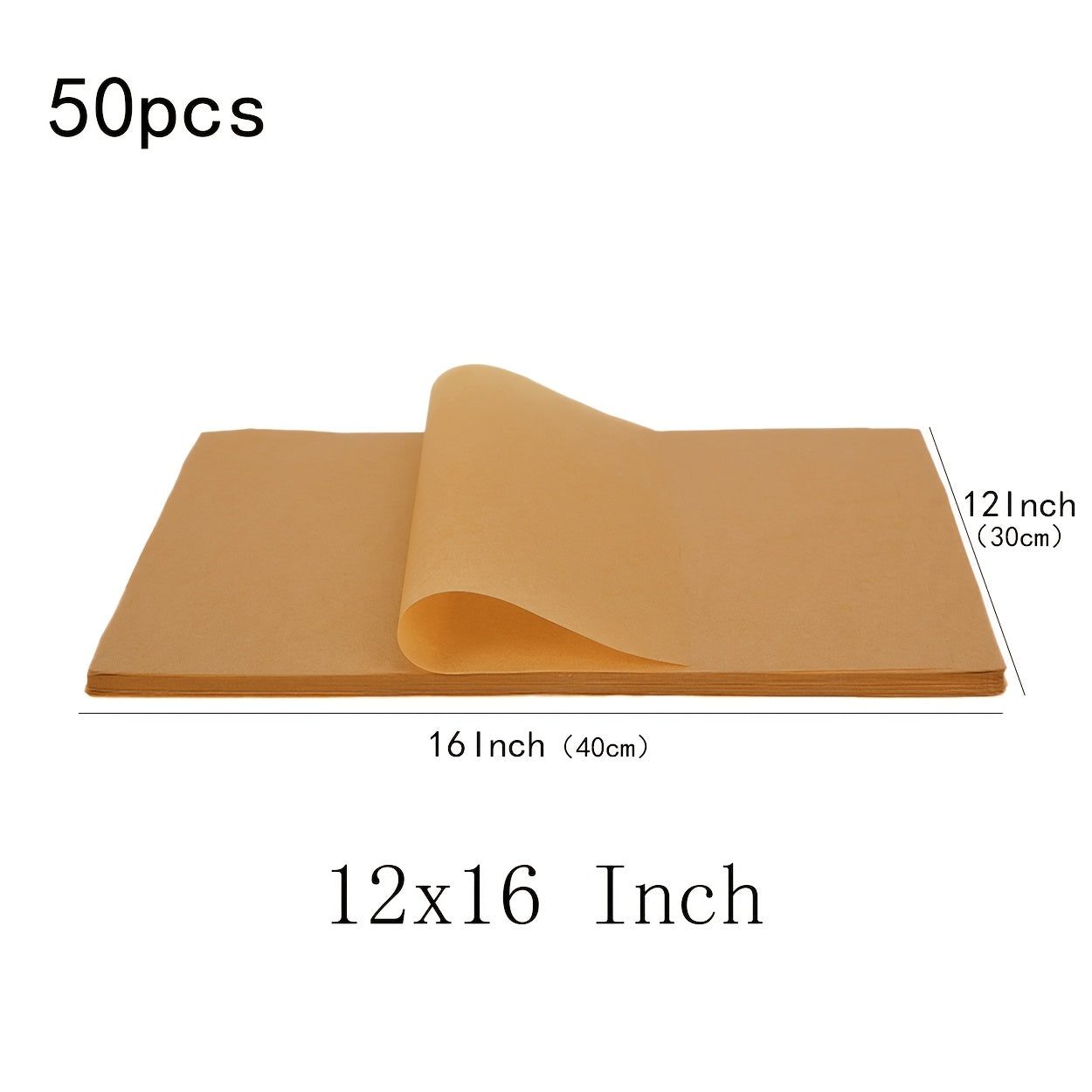 Durable 220°C Baking Paper Resistant to High Temperatures, Non-Stick, Waterproof & Oil-Proof, Safe for Food Contact, Perfect for Baking at Home and Outdoors.