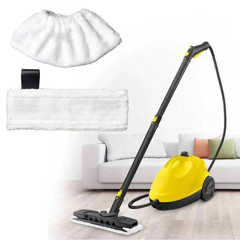 This brush head cover is designed to fit Karcher SC1, SC2, SC3, SC4, and SC5 steam floor cleaning mops for home use, making it a convenient replacement accessory.