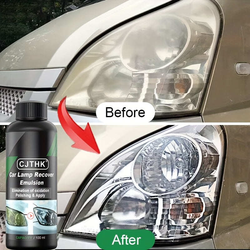 Headlight polish scratch remover for car maintenance.