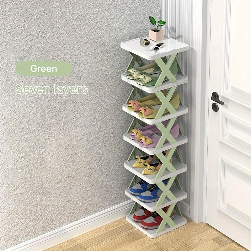 A Convenient Multi-Layer Shoe Rack with Space-Saving Foldable Design - Simple Assembly, Suitable for Any Room