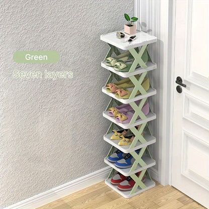 A Convenient Multi-Layer Shoe Rack with Space-Saving Foldable Design - Simple Assembly, Suitable for Any Room