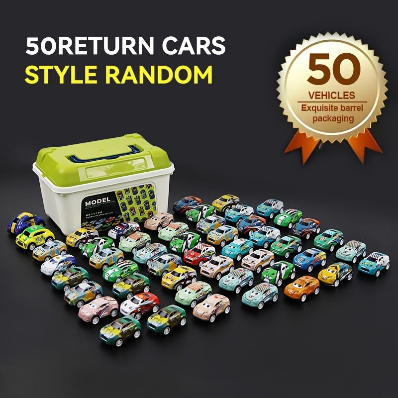 20/30/50-piece metal spring iron car box set of small toys for children in winter.