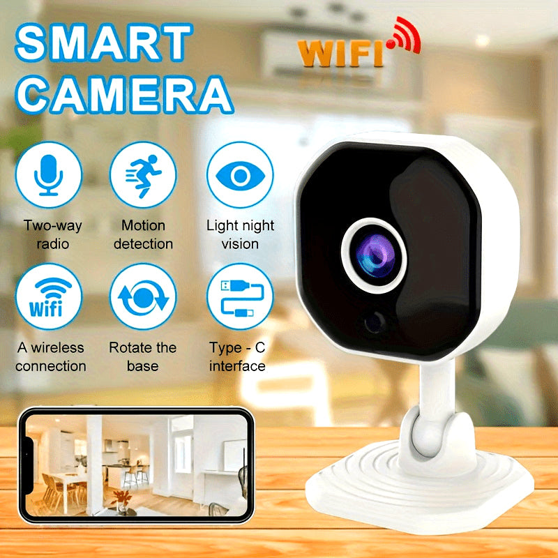 Enhanced A3 Camera with Smart Night Vision, Wireless WiFi Remote Monitoring, Two-way Intercom, Mobile Detection, Alarm, and Real-time Viewing for Home Safety Monitoring.