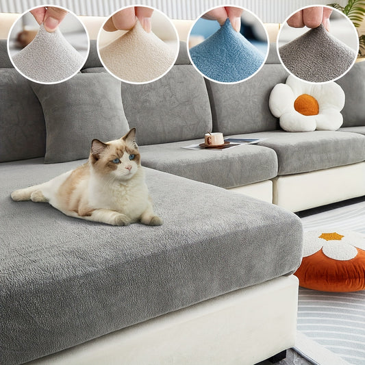 Pet friendly non-slip sofa cover for all seasons, dustproof and universal fit for furniture protection in any room.