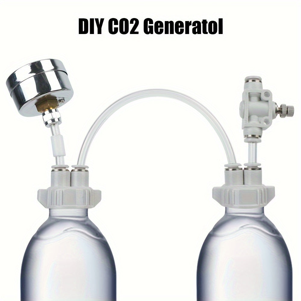 All-in-one DIY CO2 system for aquariums, includes diffuser valve and pressure device for underwater plants and fish. Great for all water grass varieties.