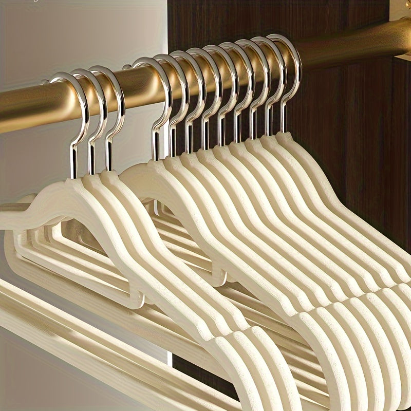 High-quality, non-marking flocked organizer hanger designed for home use with anti-slip features.