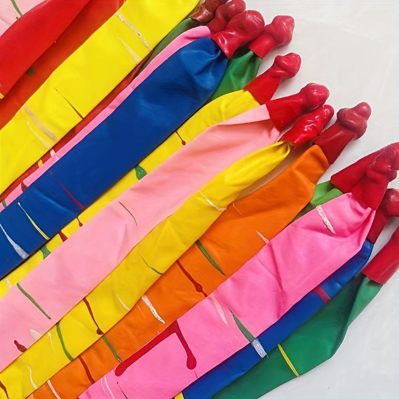 28pcs Holiday Atmosphere Universal Flying Long Strip Sky Rocket Balloon, Color Latex Balloon suitable for any occasion.