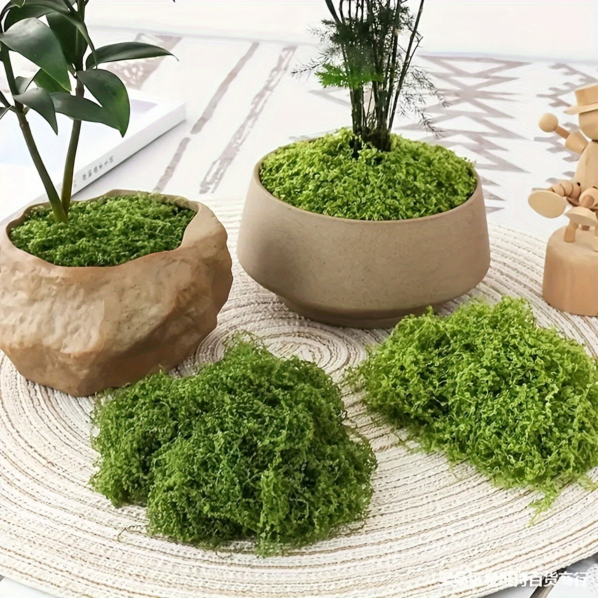 1pc 0.35oz Vibrant Green Artificial Moss for Home Decor and Indoor Greenery in Miniature Landscapes, Potted Plants, and Terrariums