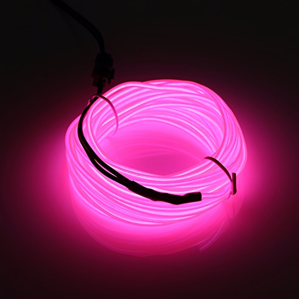 Bright Neon Light Strip for DIY decorating, festivals, Halloween, Christmas, and parties with 360° illumination.