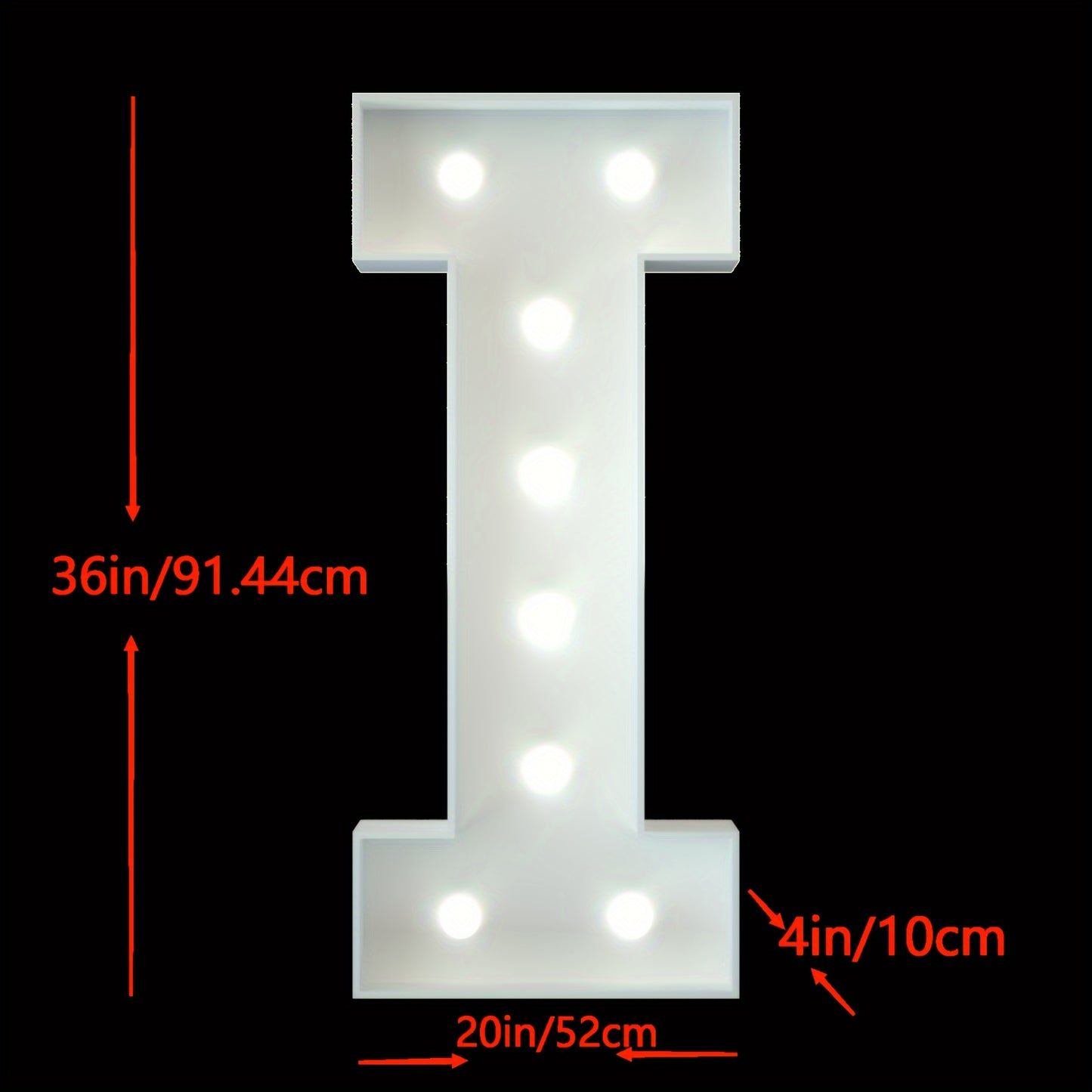 91.44cm Marquee Light Up Letters A-Z for Party, Wedding, and Birthday Decor