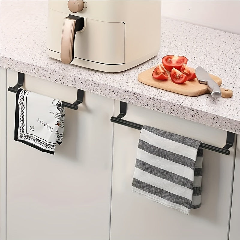 Sleek Stainless Steel Towel Bar: Stylish, Space-Saving Storage for Bathrooms and Kitchens.