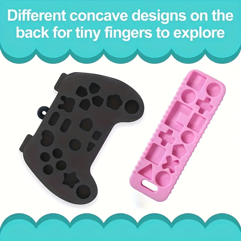 Soft TV Remote and Game Machine Teething Toy Set for Baby's Intellectual Development - Educational and Safe Silicone Toy for Toddler Boys and Girls - Perfect Thanksgiving and Mother's Day Gifts