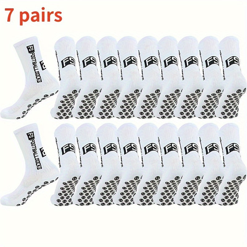 21, 18, 16, 14, and 7 pairs of Men's and Women's Silicone Anti-slip Towel Bottom Thickened Socks