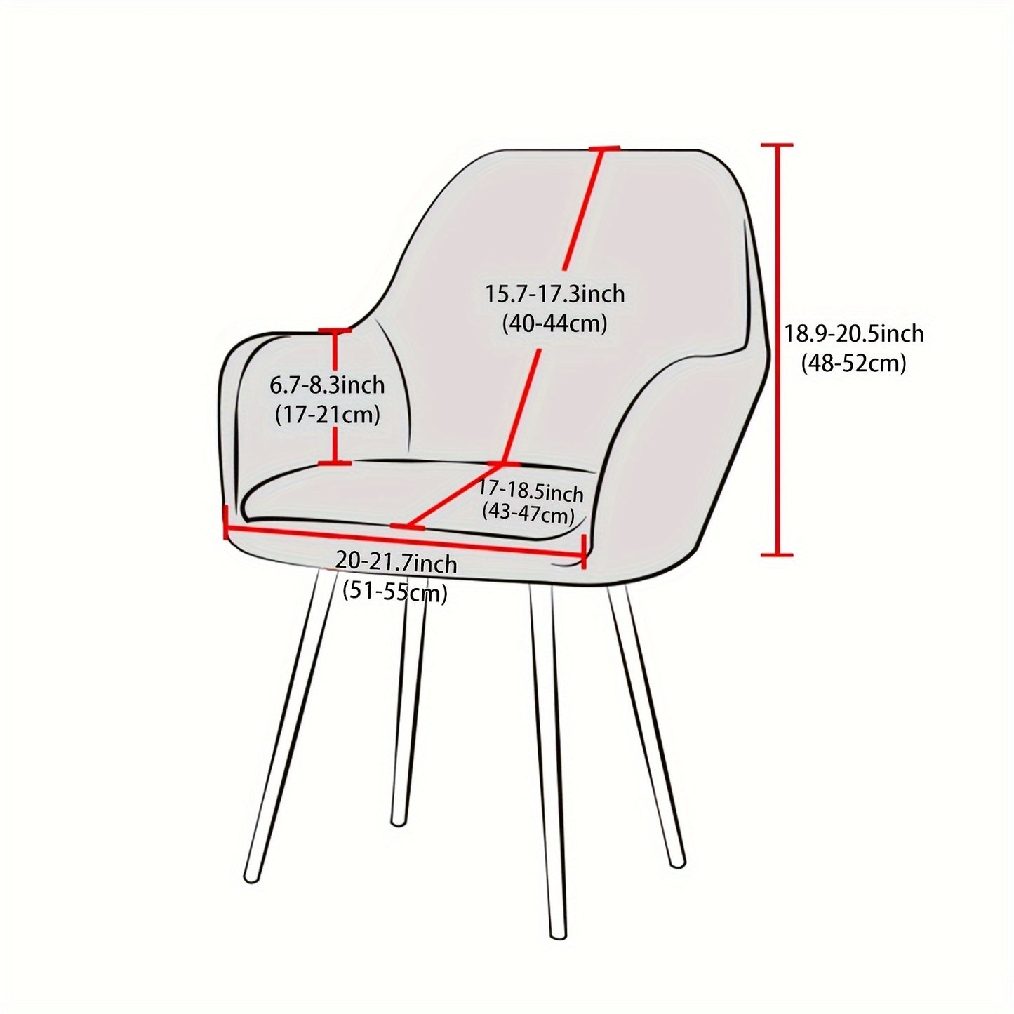 Чехол для стула изStretch ткани в современном стиле с высоким подлокотником для домашних и гостиничных обеденных стульев.