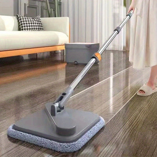 Quickly dry your floors with the 1pc Flat Mop Set featuring Dirt Separation Technology. This hand washable mop is perfect for both wet and dry cleaning, making it ideal for use in the living room, bedroom, and kitchen.