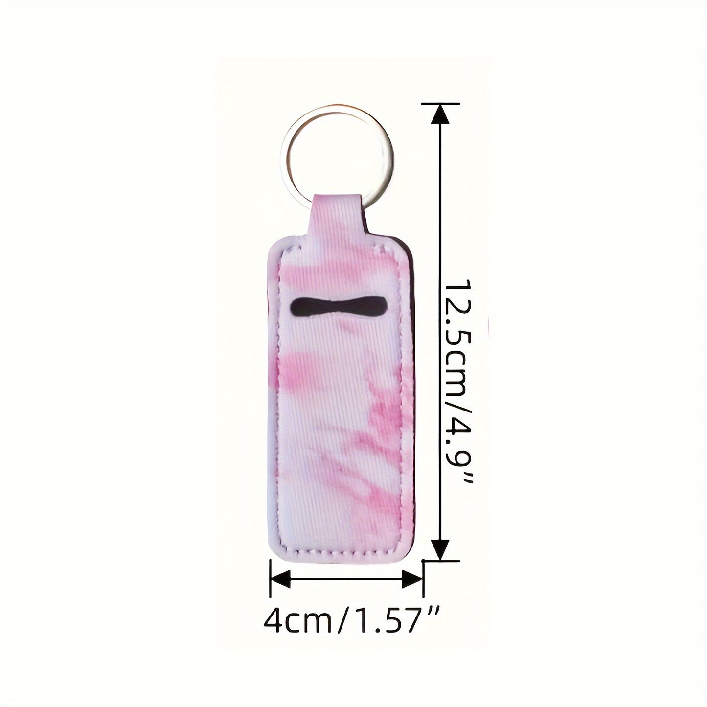 Plush and Fabric Lipstick Holder Keychains Set with Sanitizer Bottle Bag - 25-Piece Collection featuring Creative Oblong Shape Lip Balm Pouch with Rope, Ring Buckle for Decorative touch - Ideal Birthday Gift Keychains