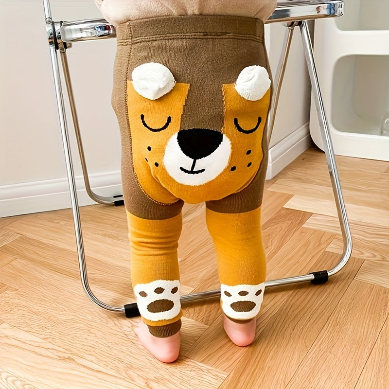 2 cute cartoon cotton blend leggings for youngsters, soft, stretchy, and perfect for all seasons