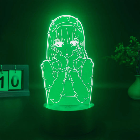 3D cartoon character night light with touch control and seven color gradient animation, perfect for creating a cozy atmosphere in the bedroom or as a stylish room decoration.