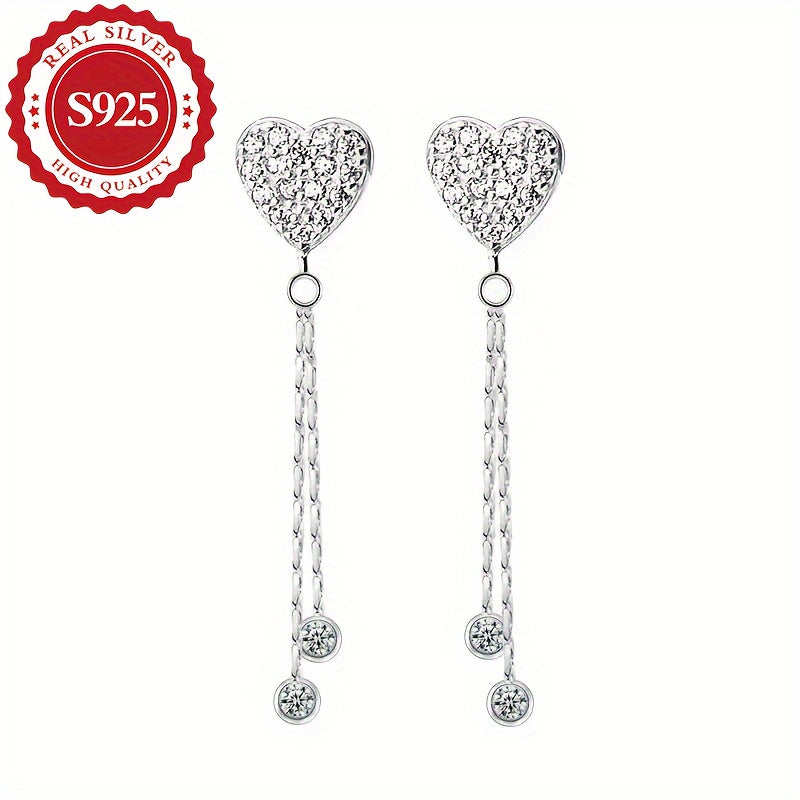 These earrings are made of high-quality S925 silver and feature a long tassel design that adds a super shiny touch. They are both elegant and stylish, with a delicate and cute look that is perfect for wearing at music festivals or for daily wear. They