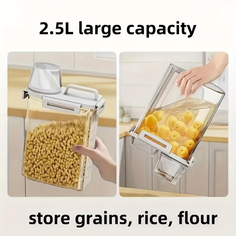 Storage tanks, kitchen rice barrels, fresh-keeping boxes, and measuring cups for household storage of miscellaneous grains.