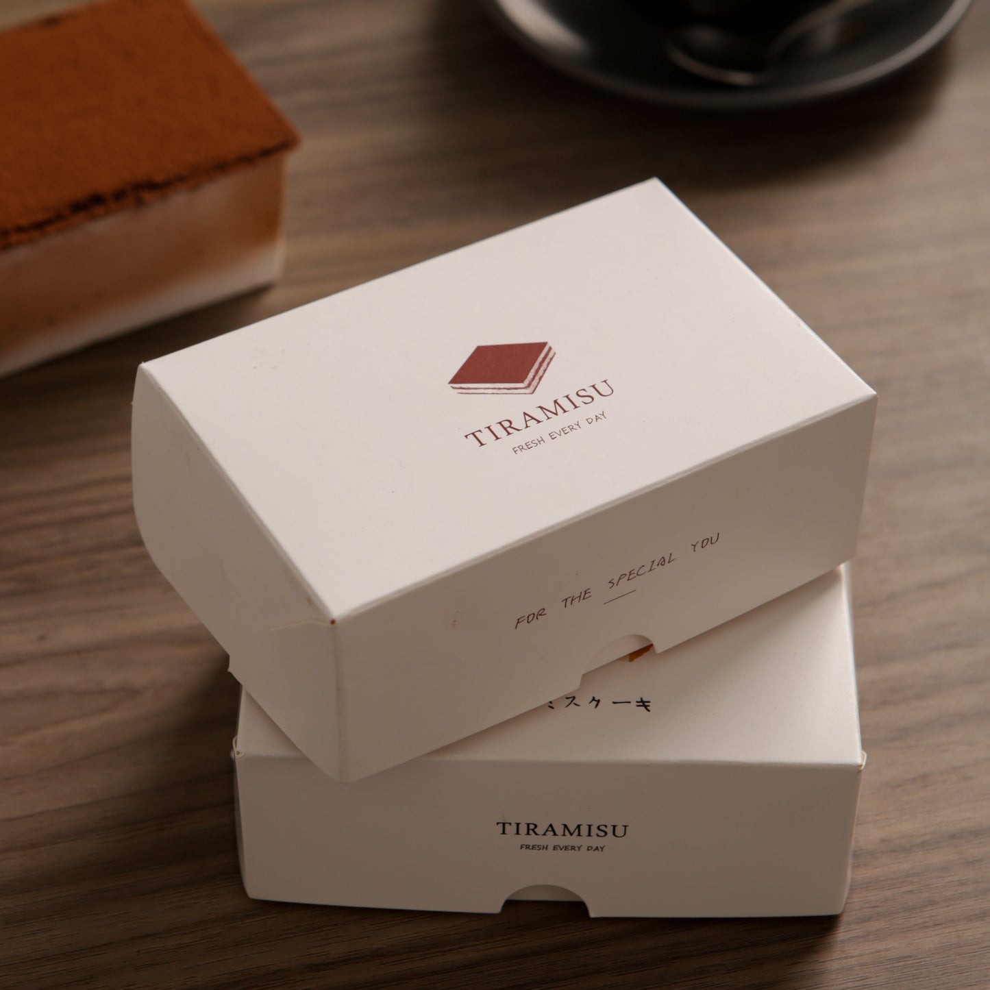 Tiramisu and Mousse Cake Dessert Packaging Box Set - Includes 5 or 10 Little Rectangle Boxes made of Paper Cardboard with Transparent Plastic Inserts. Perfect for Home Bakers and Chocolates. White Cardboard Gift Box for Bakery Take Out.