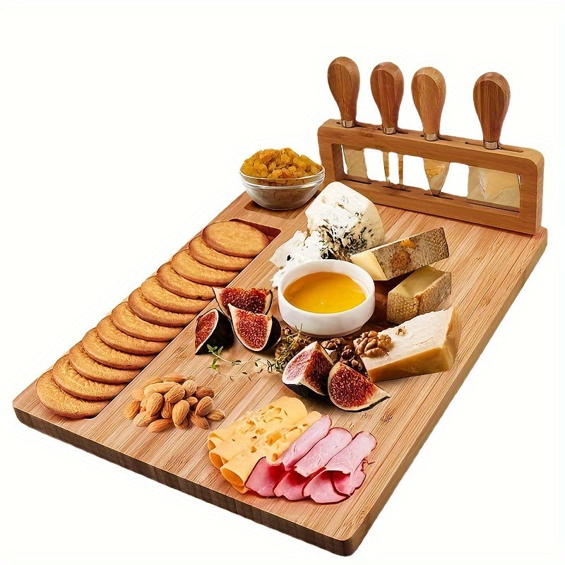 Cheese Board Set featuring bamboo and wooden options, and creative designs for kitchen use.