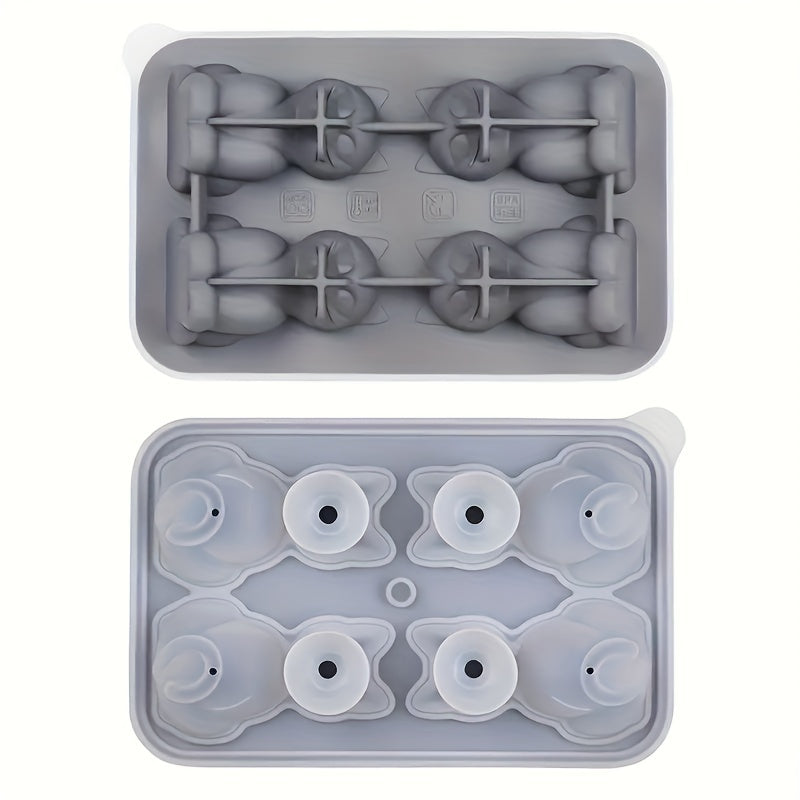 Silicone Ice Cube Tray in Cat Shapes - Perfect for Whiskey, Chocolates, Candy & Pudding - Fun Kitchen Tool for Parties and Unique Freezing