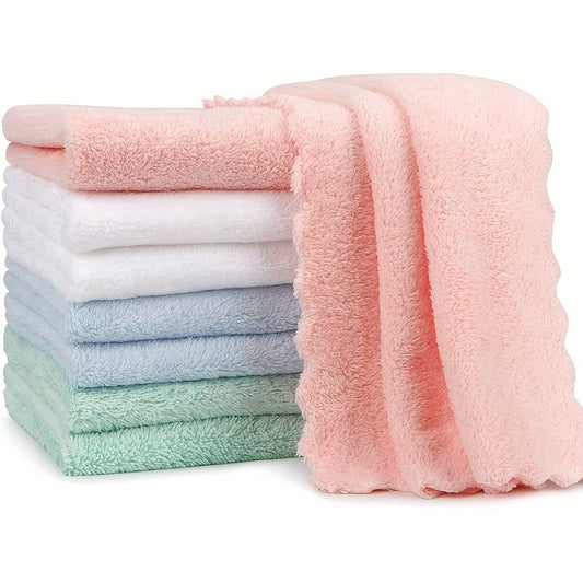 Baby Burp Cloths Set, 5pcs or 10pcs, Made of Super Soft and Highly Absorbent Coral Fleece - Gentle and Large Rugs for Sensitive Baby Skin - Essential for Newborns