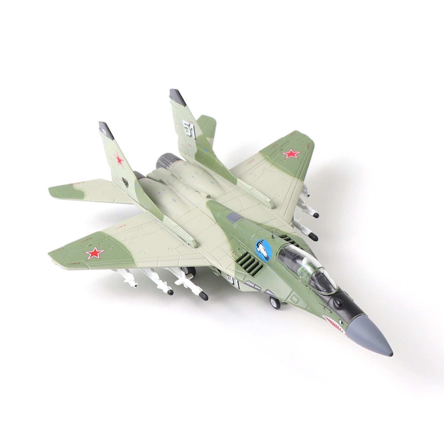 1/100 Scale Mig-29 Fighter Model Kit crafted from alloy, ideal for collectors and gifts, ages 14+.