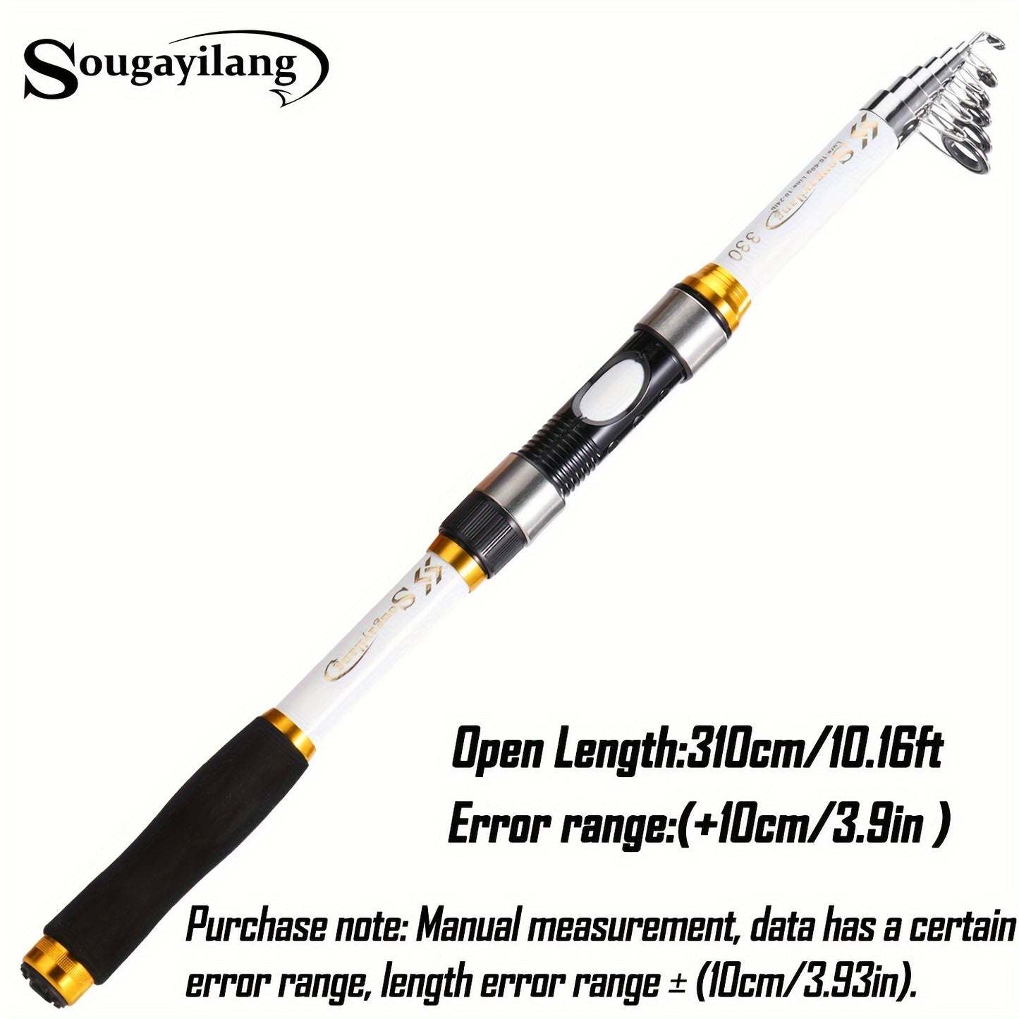 Sougayilang Telescopic Fishing Rod is a portable, durable fiberglass rod with medium action and extendable length for versatile saltwater fishing.