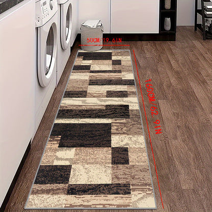 Upgrade your home decor with our luxurious Crystal Velvet Runner Rug. This 6mm thick rug is soft and comfortable, featuring a creative grid design that will enhance any room. It is machine washable, non-slip, and stain-resistant, making it perfect for