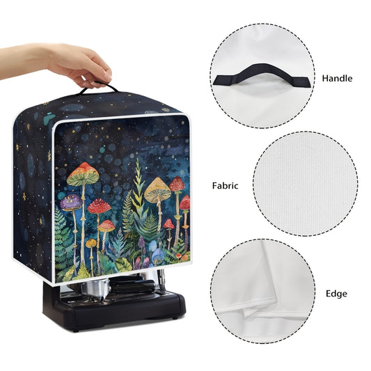 Protect your home appliances with style using the Colorful Mushroom Pattern Dust Cover. This portable polyester case comes with a convenient handle, making it easy to transport and store. Ideal for ovens, coffee makers, and blenders, this accessory is a