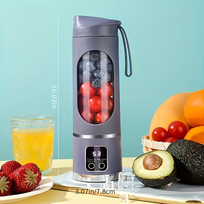 [Eng yaxshi tanlov] Portativ USB-qayta zaryadlanuvchi blender va sharbat pressi NIJ tomonidan - Oson tozalanadi, smuzilar, sharbatlar, sutli kokteyllar uchun mukammal, 10.14oz dan 16.91oz gacha sig‘imga ega