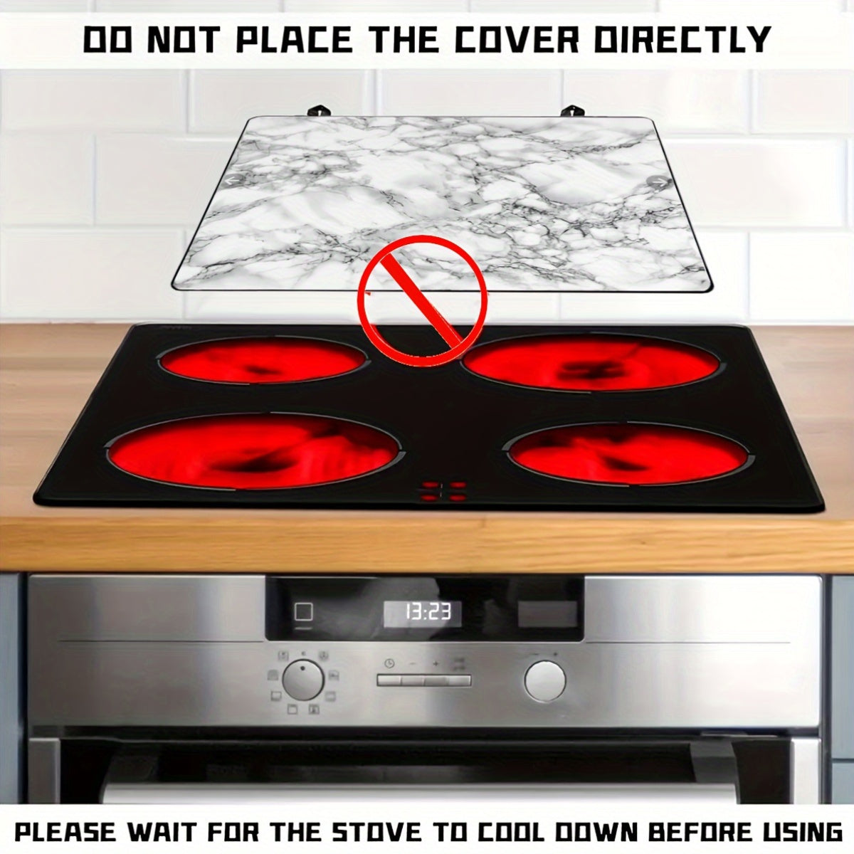 This multipurpose kitchen accessory is a 1 piece marble non-slip stove top cover that is heat resistant and designed to protect induction cookers. It is foldable and can also be used as an electric range mat to prevent scratches. In addition, it is