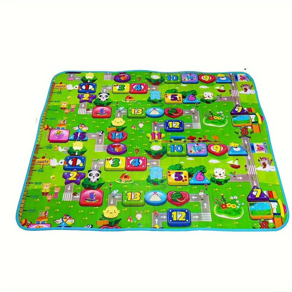 Double-sided Folding Crawling Mat made of EVA Material, Waterproof And Moisture-proof Foam Mat for Home Floor Decoration.